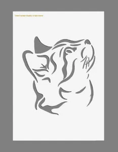 Curious Cat Mylar Stencil 190 micron re-usable - Picture 1 of 5