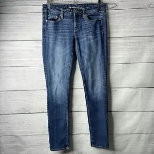 Jeans donna American Eagle elasticizzato skinny blu misto cotone taglia 4 regular - Foto 1 di 6