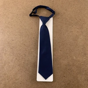 Retreez Junior Toddler Boy's 2-4 Navy Matte Woven Microfiber Pre-Tied Tie NWT - Picture 1 of 5