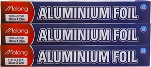 Heavy Duty Aluminum Foil 75ft for Cooking,Baking,BBQ (3 Pack) - Picture 1 of 8