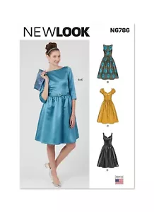 NEW LOOK 6786 MISSES' DRESSES BELT PURSE Sewing pattern Sizes 8-18 Skill AVERAGE - Picture 1 of 8