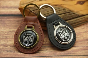 NEW VINTAGE AUTO PONTIAC FIERO CAR GENUINE LEATHER KEY FOB CHAIN RING Automotive - Foto 1 di 6
