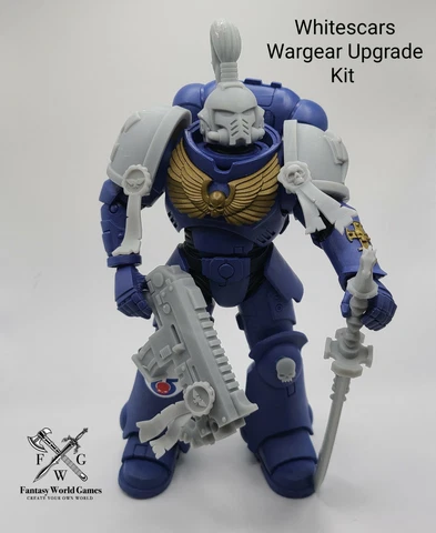 White Scars Custom McFarlane Action Figure Space Marine Warhammer 40K Compatible Cover