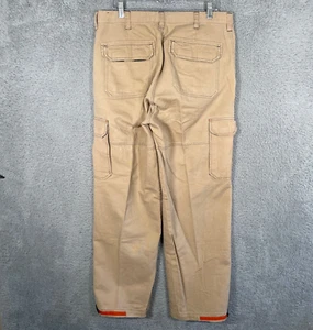 VINTAGE Bugle Boy Mens Cargo Pants 36 x 32 Khaki Skater Adjustable Y2K - Picture 1 of 11