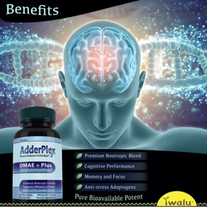 Adderplex Energy Pills Extreme Focus & Euphoria Intense Nootropic Supplements - Picture 1 of 12