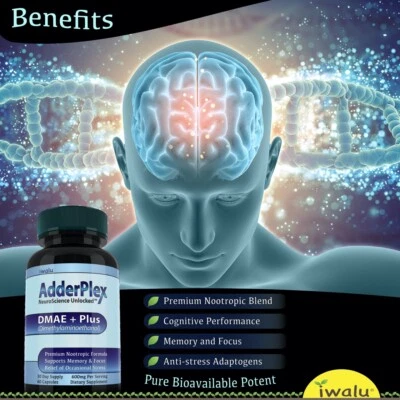 Adderplex Energy Pills Extreme Focus & Euphoria Intense Nootropic Supplements - Image 1 of 4