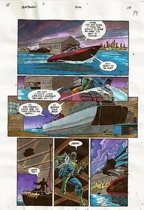 BATMAN COMICS 512 PRODUCTION COLOR ART ORIGINAL SIGNED ADRIENNE ROY COA PG 15 - Picture 1 of 3