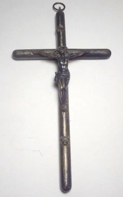 ✅MUSEUM ALERT! c1810 - ITALIAN SILVERSMITH hand crafted LARGE CRUCIFIX-COMPLETE - Image 1 of 4