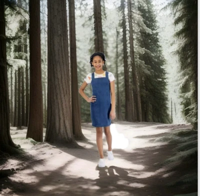 Steve Madden Youth 2-pack  Ribbed Tee denim skirt Dress set Charcoal,Blue - Image 1 of 4