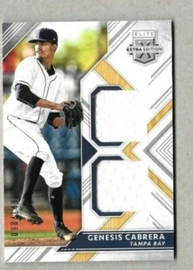 2018 Panini Elite Extra Genesis Cabrera Tampa Bay Rays Dual Jerseys 98/149 - Picture 1 of 1