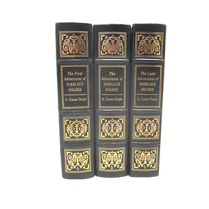 Easton Press Complete Adventures of Sherlock Holmes Arthur Conan Doyle 3 Vols