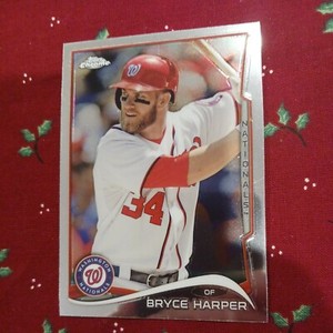 BRYCE HARPER-OUTFIELDER-WASHINGTON NATIONALS-2014 TOPPS CHROME-#150  