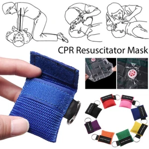Maschera per Rianimazione Portatile Emergenza CPR Bocca a Bocca Visiera blu - Foto 1 di 3
