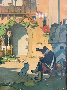 ANTIKER KUNST DRUCK GERAHMT HINTER GLAS DIE WACHE ABMESSUNGEN 37x49cm - Bild 1 von 11