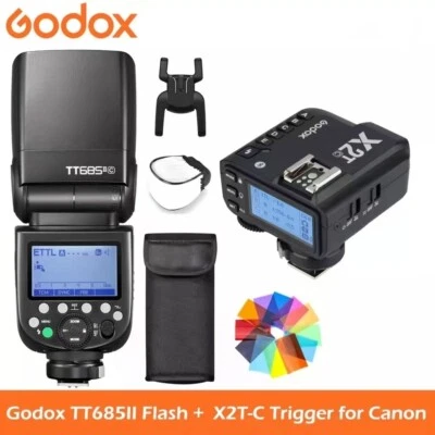 Godox TT685II-C 2.4G TTL HSS Speedlite Flash Light For Canon+Godox X2T-C Trigger - Image 1 of 4