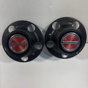 Vintage Ford Center Cap 1980-1996 2 FORD BRONCO VAN Matte BLACK Wheel Hub RED - Bild 1 von 9