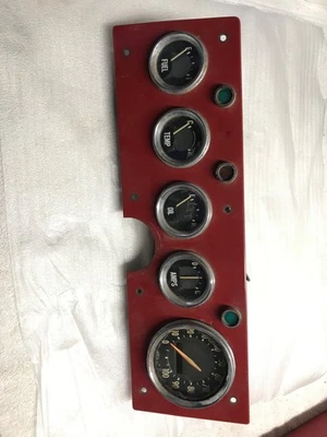 Panel medidor de instrumentos International Scout 800 años 60 Speedo amperios aceite temperatura combustible Foto 1 de 4