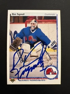 Vintage Authentic Signed Autographed Hockey Card Ron Tugnutt - Picture 1 of 2