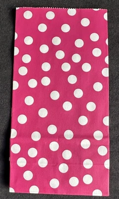 Sacos/sacos de papel kraft rosa bolinhas vários usos 3,5 pol X 2 pol X 6,75 pol - Imagem 1 de 3