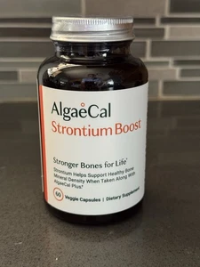 AlgaeCal Strontium Boost Stronger Bones 60 Veggie Capsules Exp 10/2027 - Picture 1 of 4