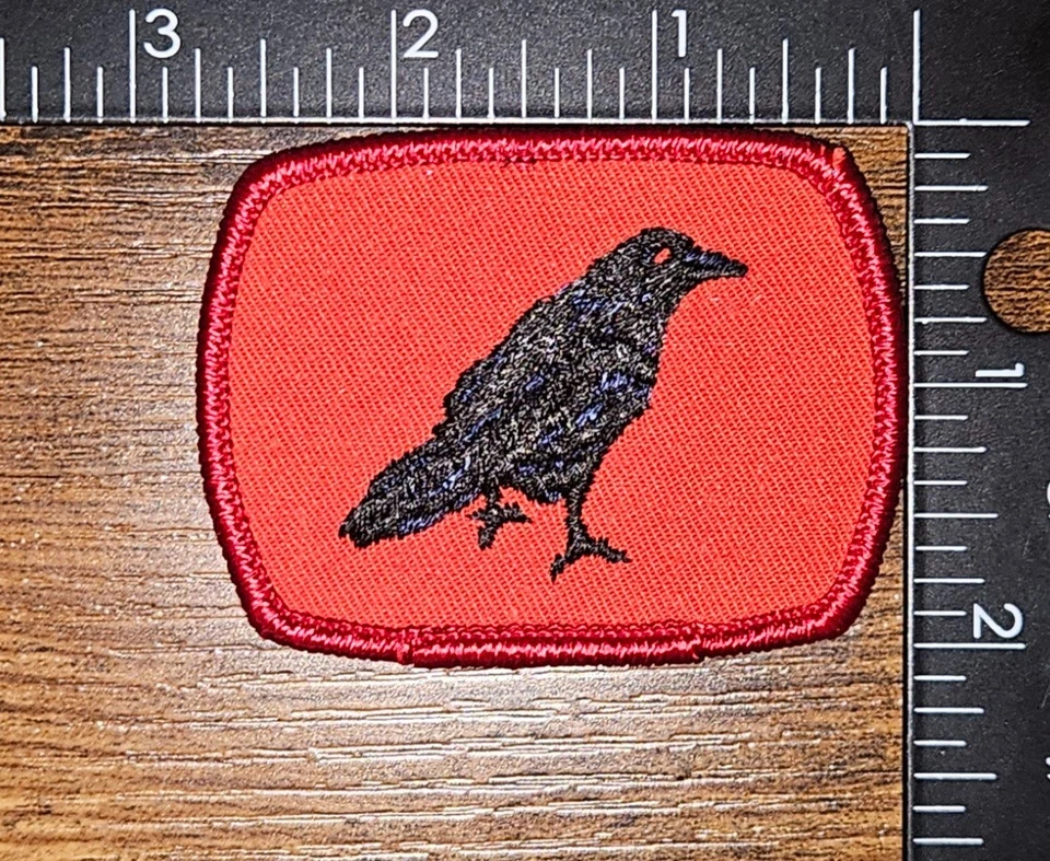 Винтажная декоративная нашивка на шляпу с животными Crow Raven - Изображение 1 из 1