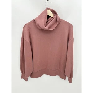 GAP Sweatshirt Damen XS rosa Fig Vintage weich Ballonärmel Rollkragen  - Bild 1 von 10
