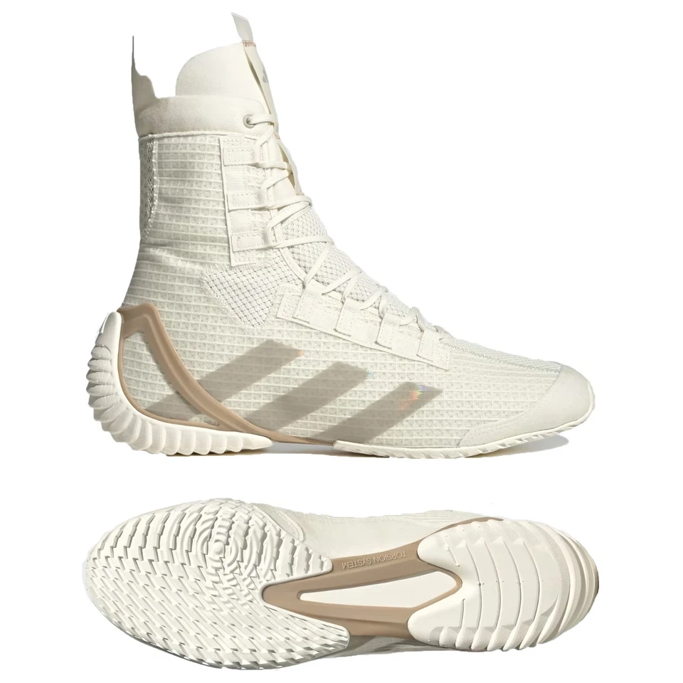 Adidas Boxeo Speedex 23 Top Alto Para Hombre Talla 10 Zapatos Off White JH8822 NUEVO Foto 1 de 4