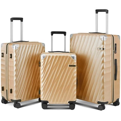Luggage sets 3 piece with Spinner Wheels, PC Hard Shell Travel Luggage, Carry... - Image 1 of 4