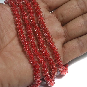 Cuerda de cuentas de semillas trans de 1 mtr para collar - Imagen 1 de 11