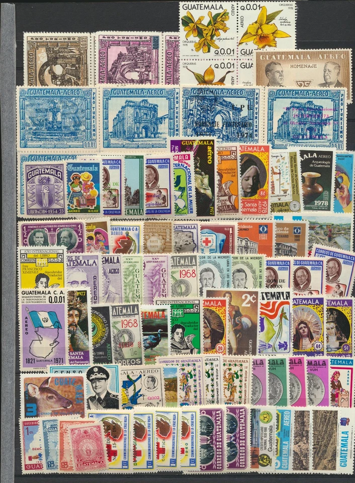 Guatemala Como Nueva Colección NH 100 Aires Diferentes, Comems Imagen de Stock Antigua Foto 1 de 1