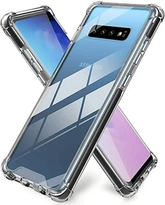 Clear Case For Samsung Galaxy S10 , S10E , S10 Plus Shockproof Clear Hard Cover - Picture 1 of 6