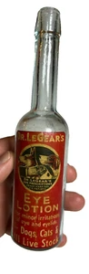 Antica bottiglia Med etichettata LeGear’s Eye Lotion St. Louis Missouri Veterinary - Foto 1 di 24