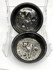 Vtg 1950's 2 Small 4"x1" Metal Mold Cake Pans by RLM- RUDOLPH RED NOSED REINDEER - Picture 1 of 12