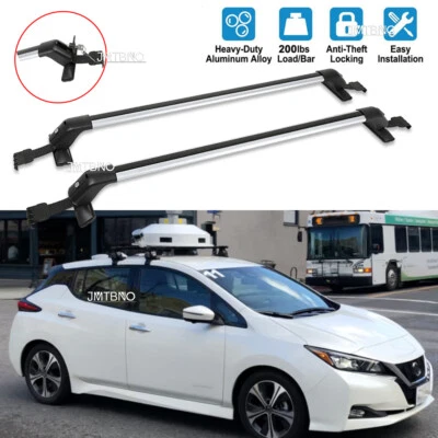 Car Top Roof Rack Cross Bar 42" Luggage Carrier+ Lock For Nissan Leaf 2011-2024 - Image 1 of 4