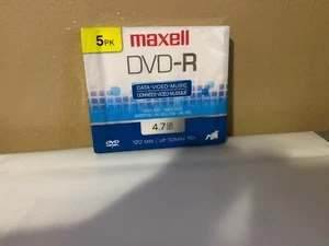 Maxell 638002 4,7 GB 16x DVD-R 5er Pack - Bild 1 von 2