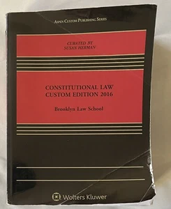 Constitutional Law: Susan Herman 2016 Custom Edition for Brooklyn Law School - Picture 1 of 4