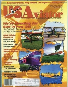 US AVIATOR magazine April 1995 T-6 Texan, Fisher Tiger Moth - Picture 1 of 1