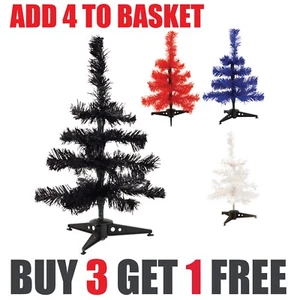 30cm Small Mini Table Top Christmas Tree Decoration Xmas - option with baubles - Picture 1 of 5