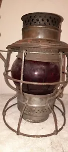 Antique vintage Railroad Lantern - Adlake 200 - Red Globe - Picture 1 of 10