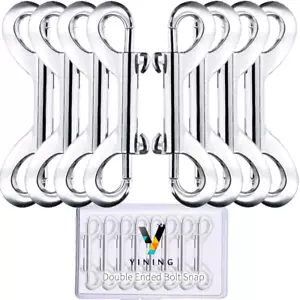 Doppelendiger Bolzen Karabinerhaken 8er Set 3,5" Schwerlast Zinklegierung Abzug Kette Clips - Bild 1 von 12