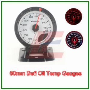 2.5" 60mm Cara Blanca Medidor Automático Medidor Avanzado de Temperatura de Aceite Ámbar Rojo/Blanco Luces - Imagen 1 de 9