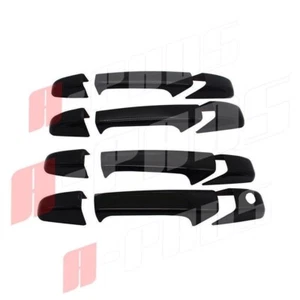 Black Gloss 4 Door Handle Covers Fit Silverado+Tahoe+Sierra+Yukon 2007-2010~2013 - Picture 1 of 1