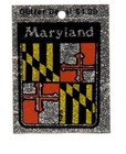 Lot of 12 Maryland Glitter Decals Stickers - NOS - Free Shipping!