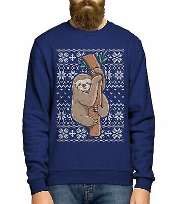 Merry Slothmas Funny Sloth Ugly Christmas Jumper Lazy Sweater Spirit Animal Gift • 29.65€