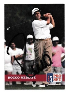 1992 Pro Set Rocco Mediate Signed Autograph Golf Card - Imagen 1 de 1