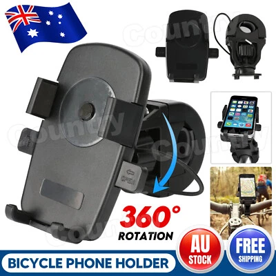 360° Rotation Mobile Phone Holder Handlebar Mount for Motorcycle Bicycle Bike AU - image 1 of 4