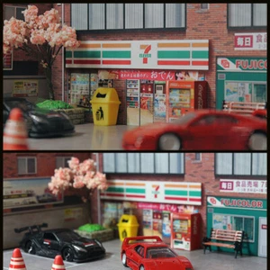 Lote de estacionamiento modelo diorama 1:64 exhibición paisaje fondo garaje regalos - Imagen 1 de 4