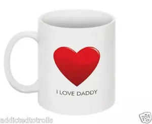 TAZZA CAFFÈ PAPÀ ~ NUOVA ~ I LOVE DADDY MUG - Regalo perfetto in qualsiasi momento! - Foto 1 di 1
