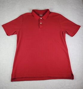 L.L.Bean Slim Fit Polo Shirt Mens Size XLT (XL Tall) Red 100% Cotton