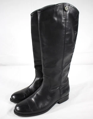 Botas Frye Para Mujer 8 B Melissa Botón 2 Alto Cuero Ecuestre 3475447 Negras Foto 1 de 4